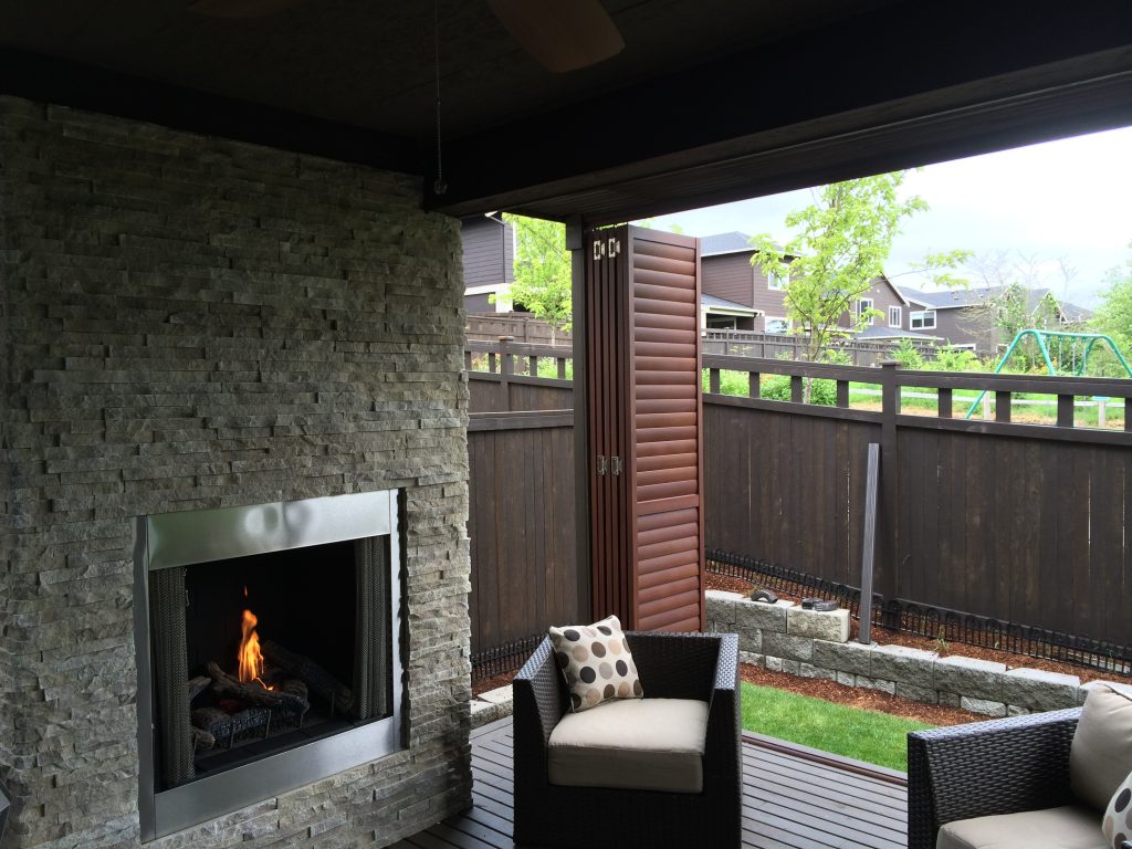 Porch privacy screen aluminum shutters