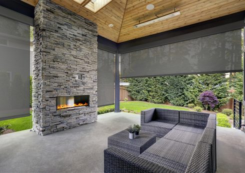 Gray Fireplace