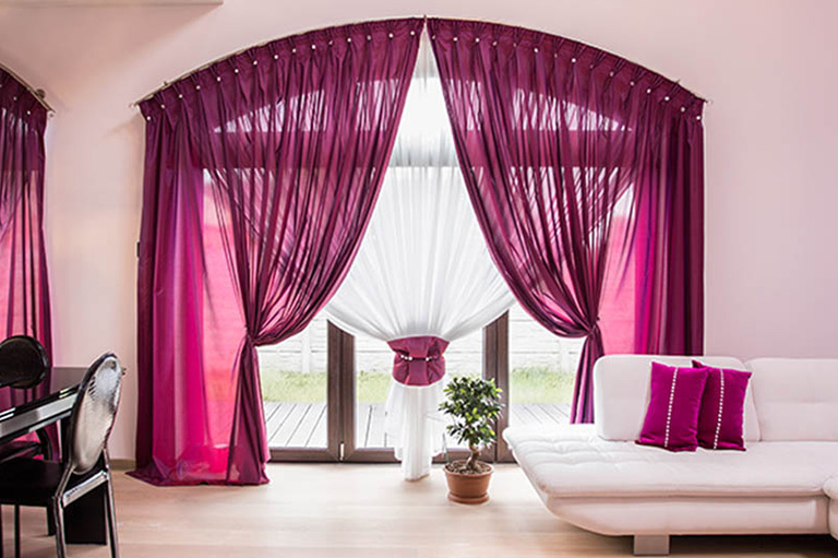 Pink Curtain Spring Window Furnishings